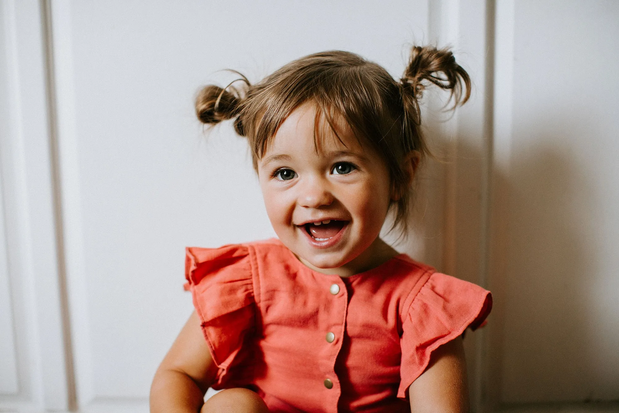 Organic Muslin Ruffle Bodysuit