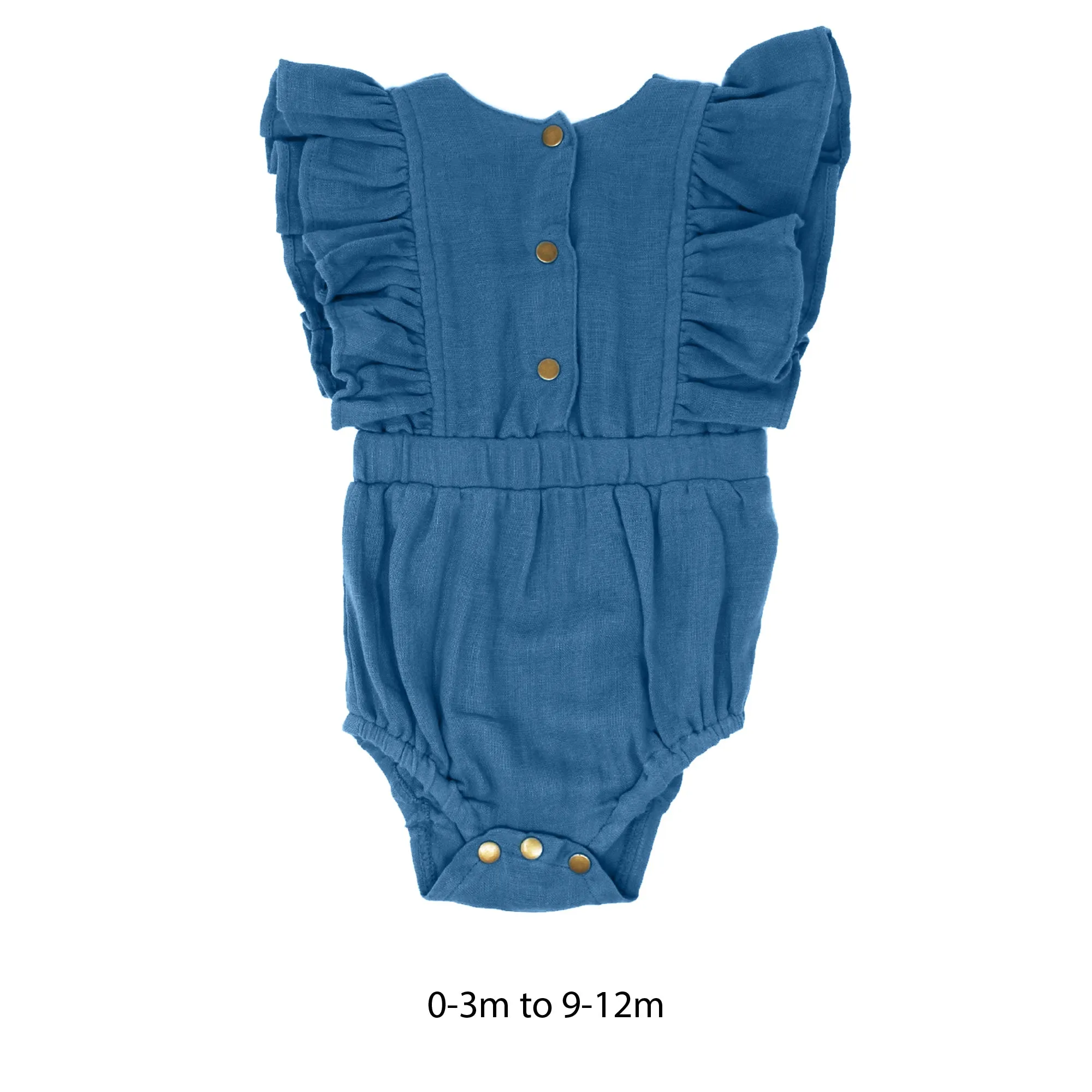 Organic Muslin Ruffle Bodysuit
