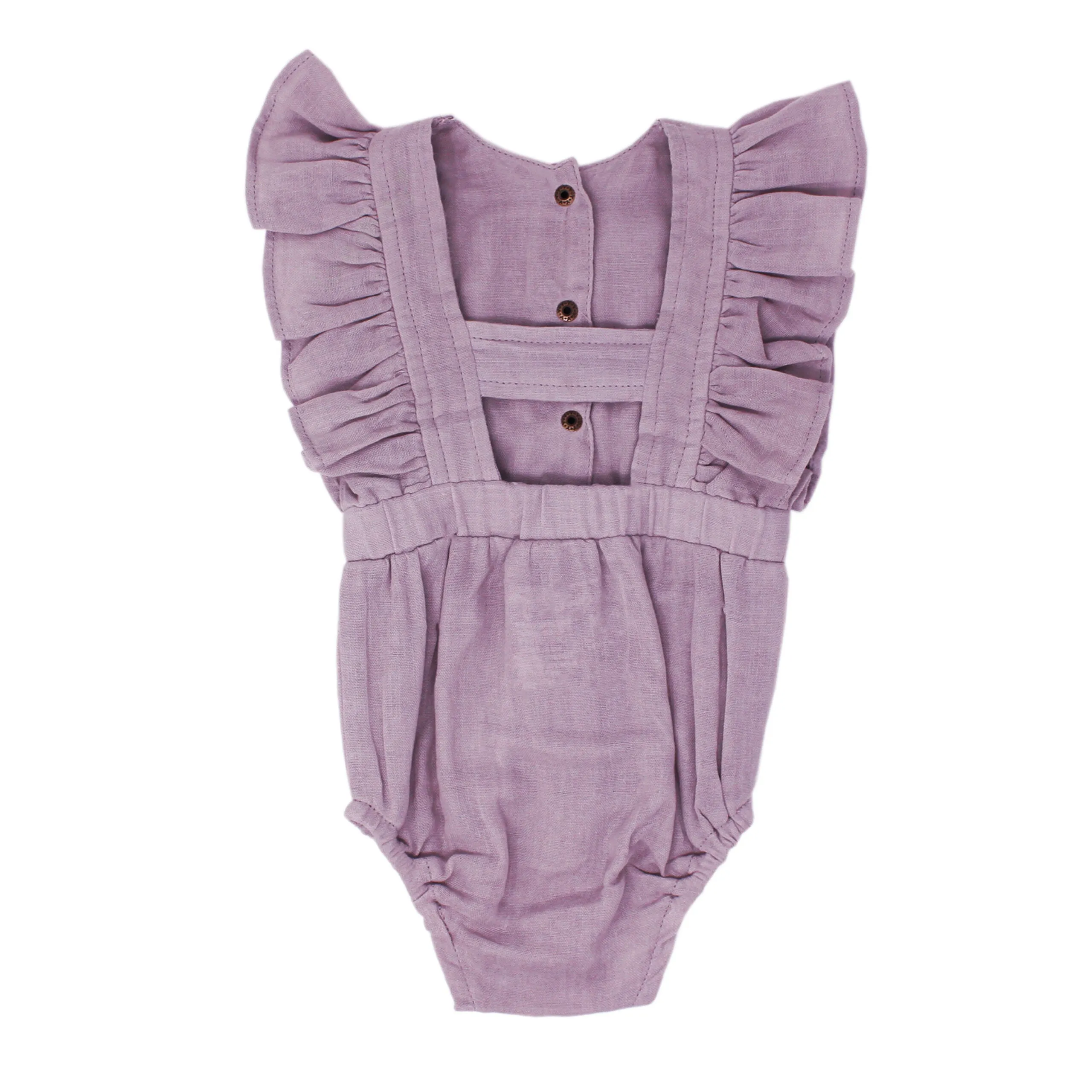 Organic Muslin Ruffle Bodysuit
