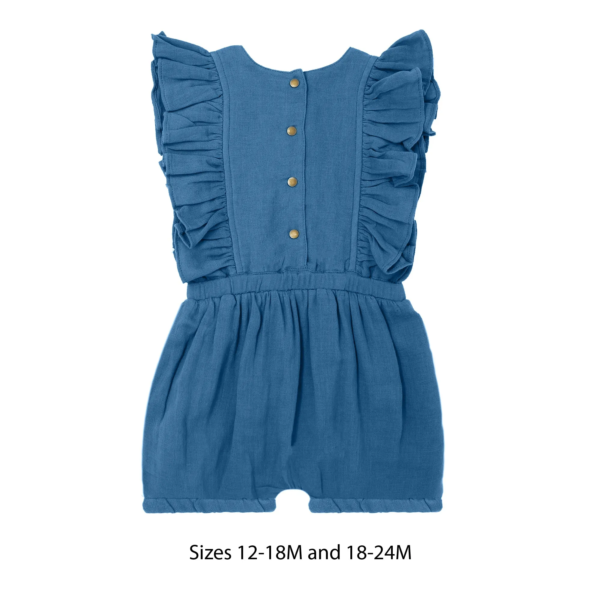 Organic Muslin Ruffle Bodysuit