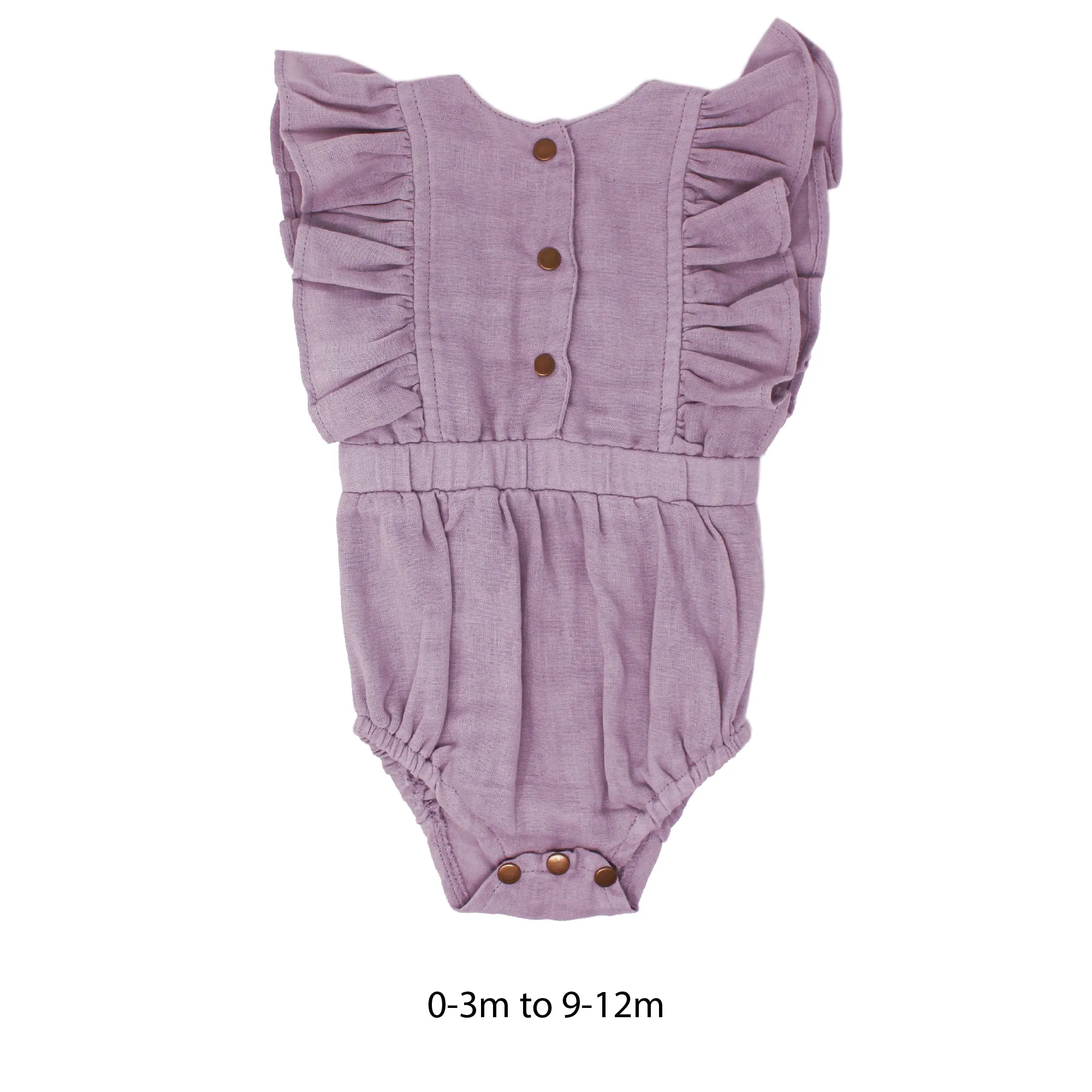 Organic Muslin Ruffle Bodysuit