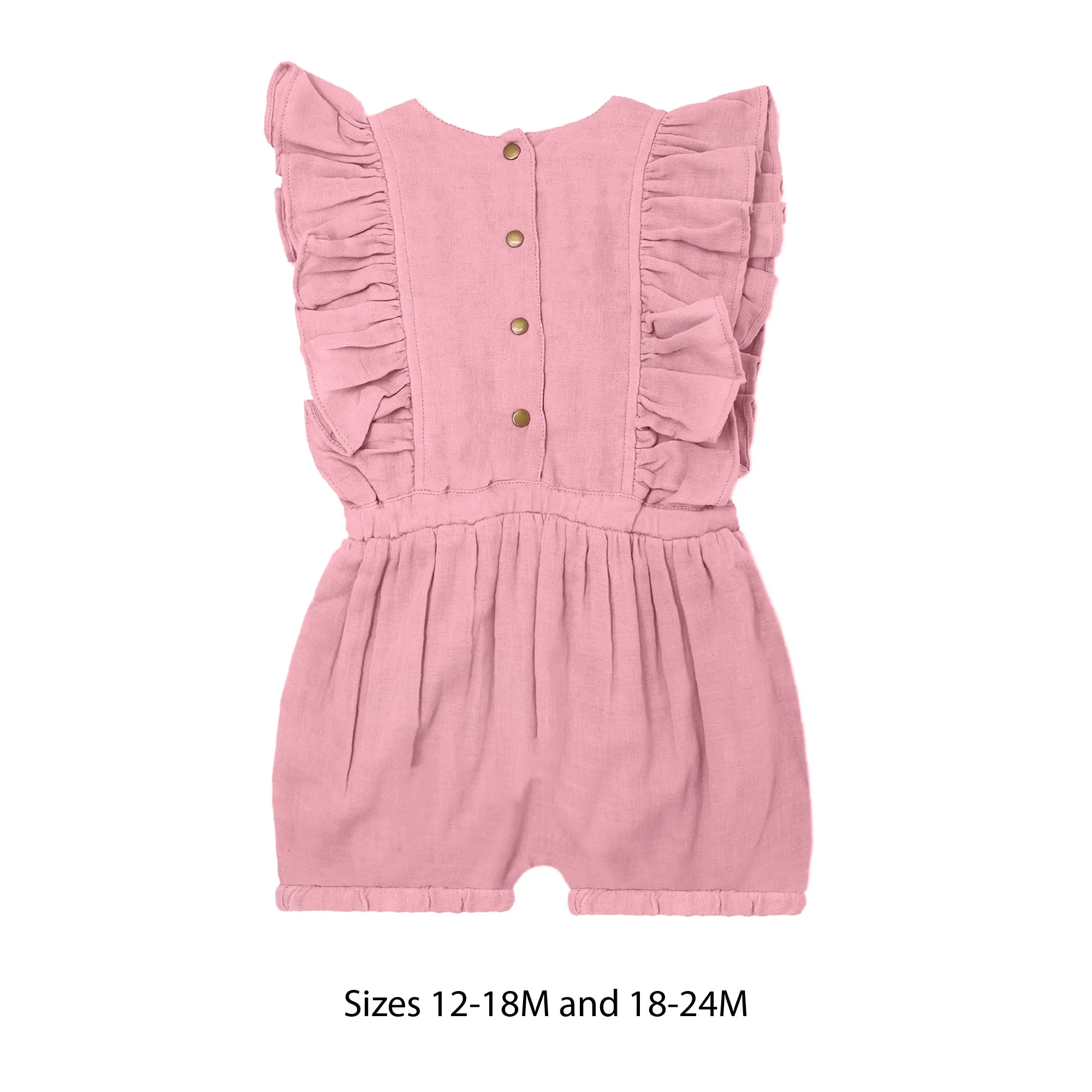 Organic Muslin Ruffle Bodysuit