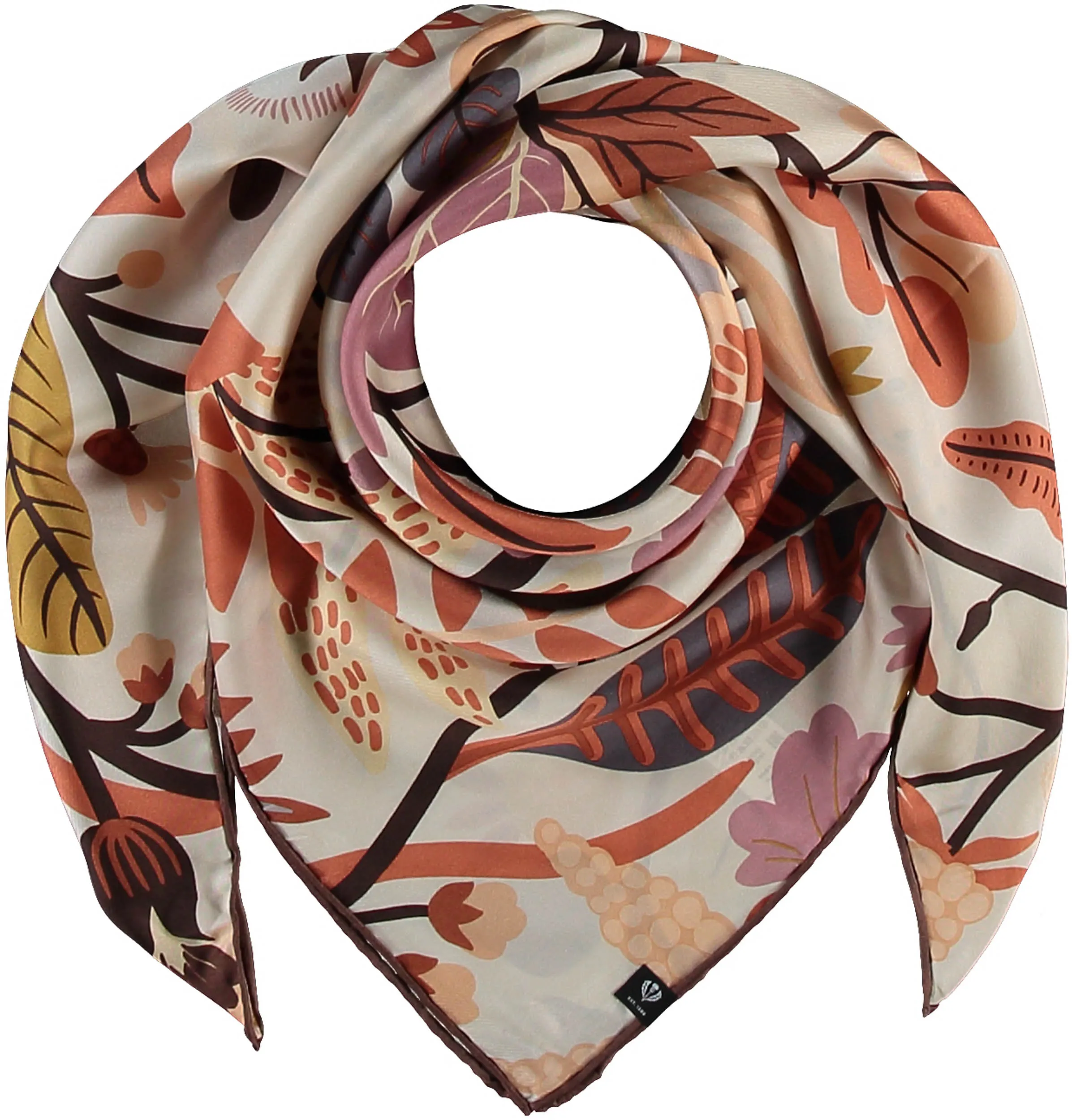 Ornamental Floral Oversized Silk Square