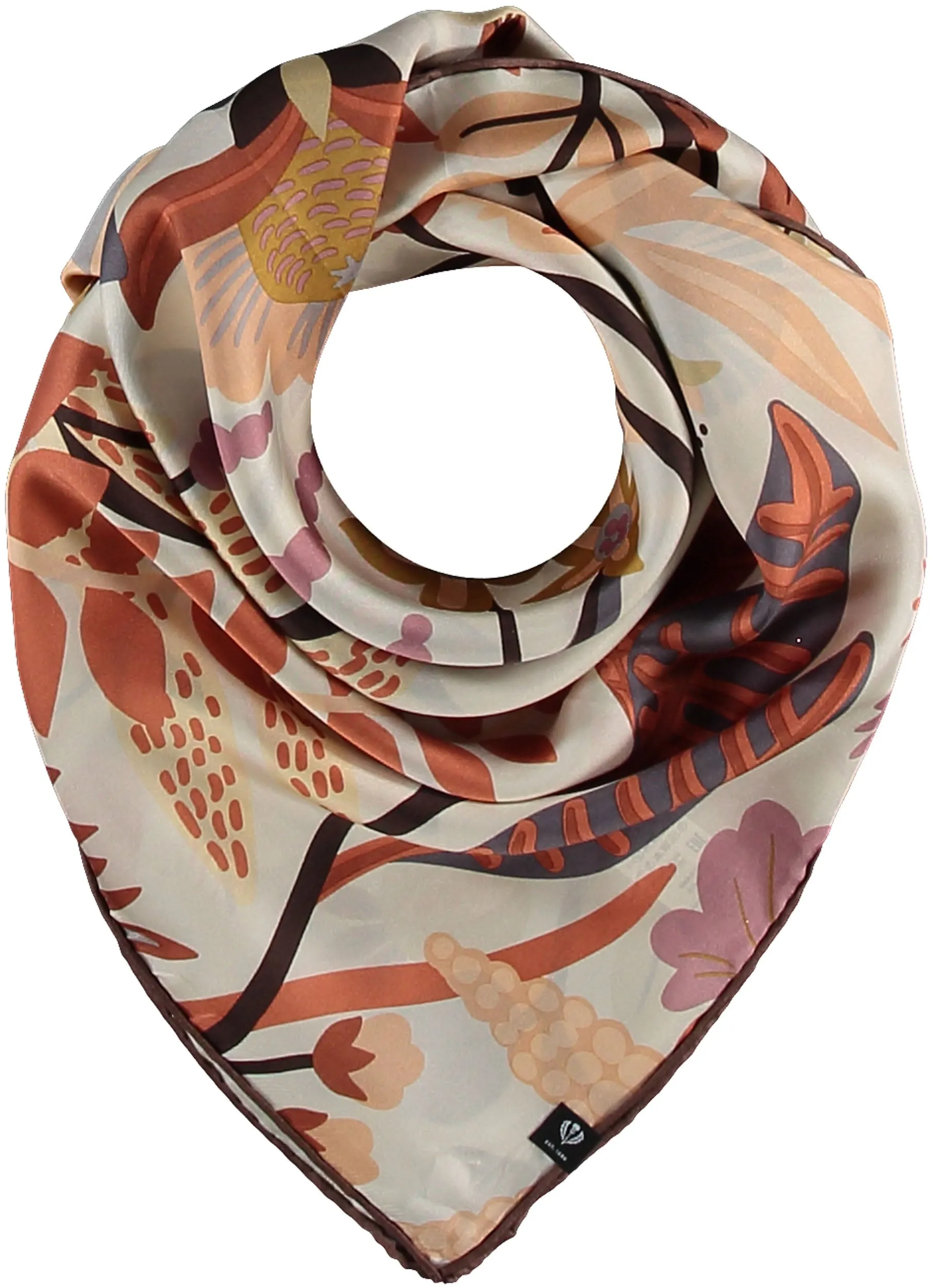 Ornamental Floral Oversized Silk Square