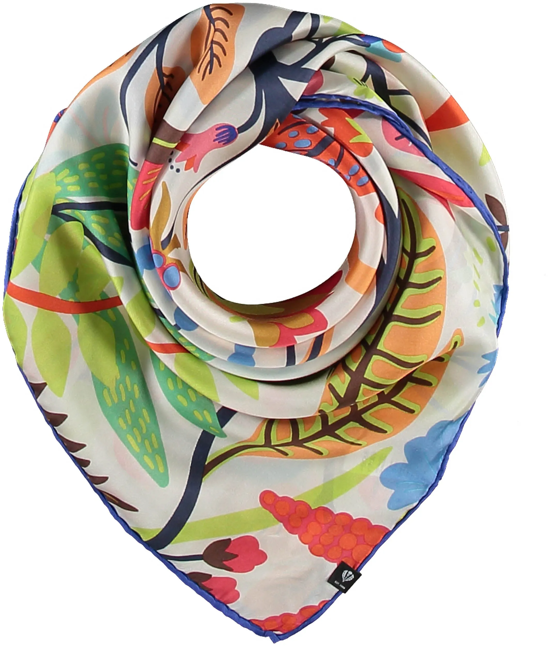 Ornamental Floral Oversized Silk Square