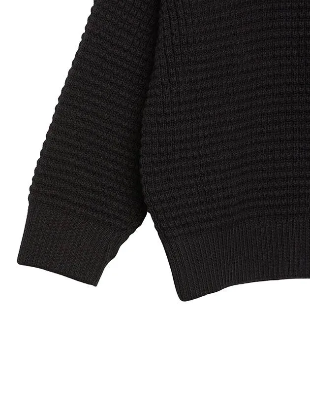Panda 2312010399 BLACK Kids Knit Sweater Relaxed Fit