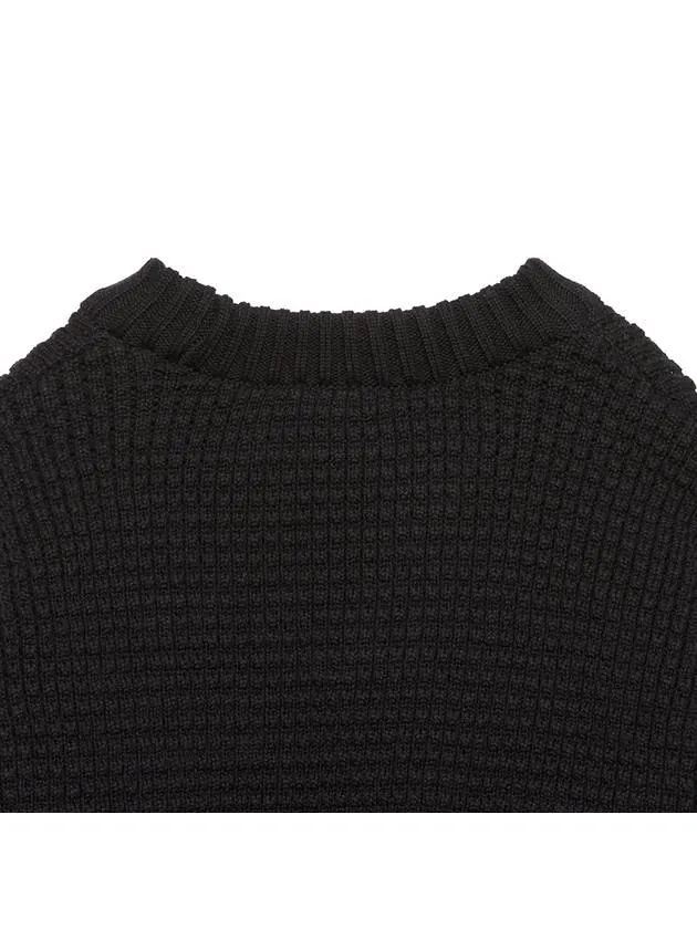 Panda 2312010399 BLACK Kids Knit Sweater Relaxed Fit