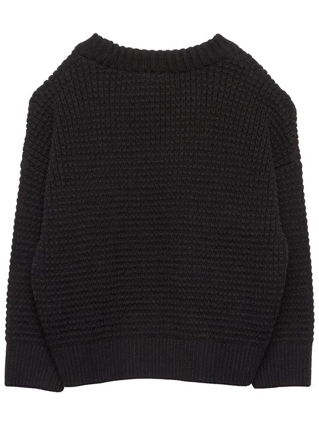 Panda 2312010399 BLACK Kids Knit Sweater Relaxed Fit
