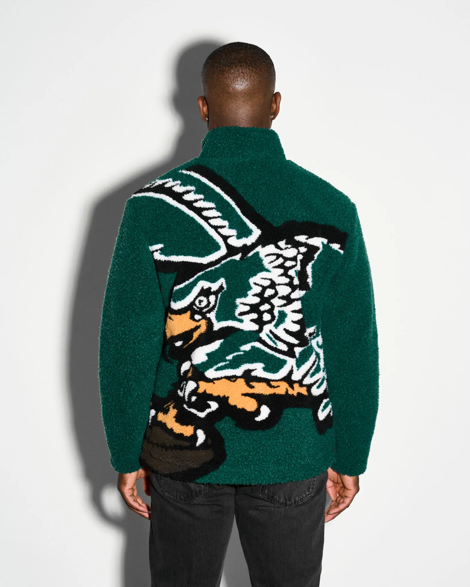 Philadelphia Eagles Kelly Green Big Logo Sherpa Jacket
