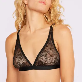 Plunge Bralette | Silky Lace | Archive (Eightball Star Lace)