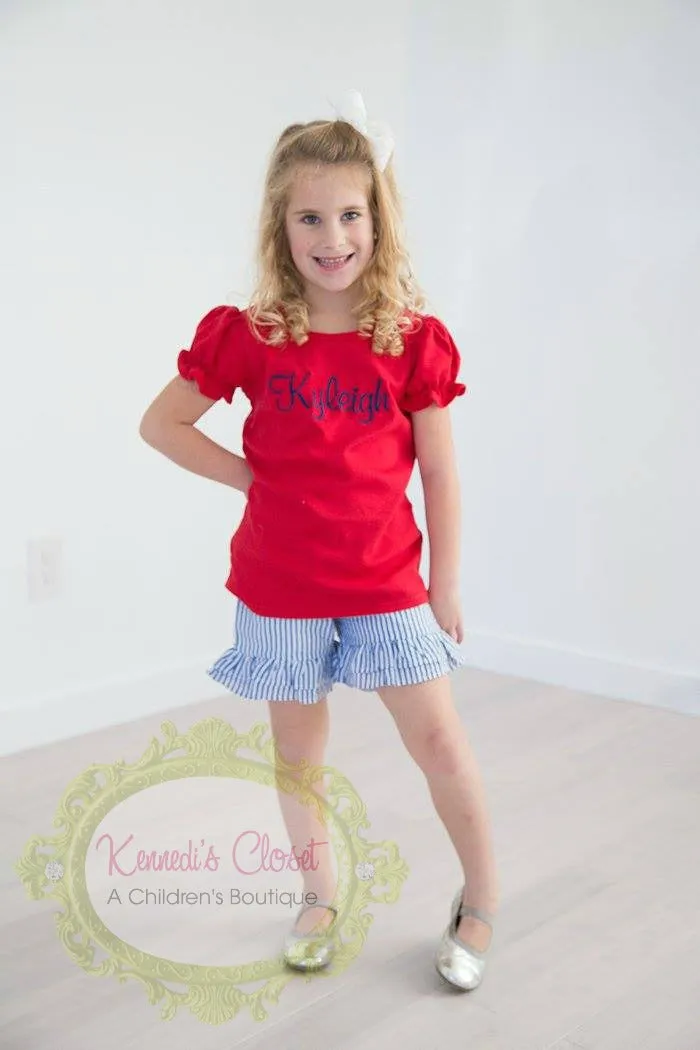 Ruffle Shorts Seersucker
