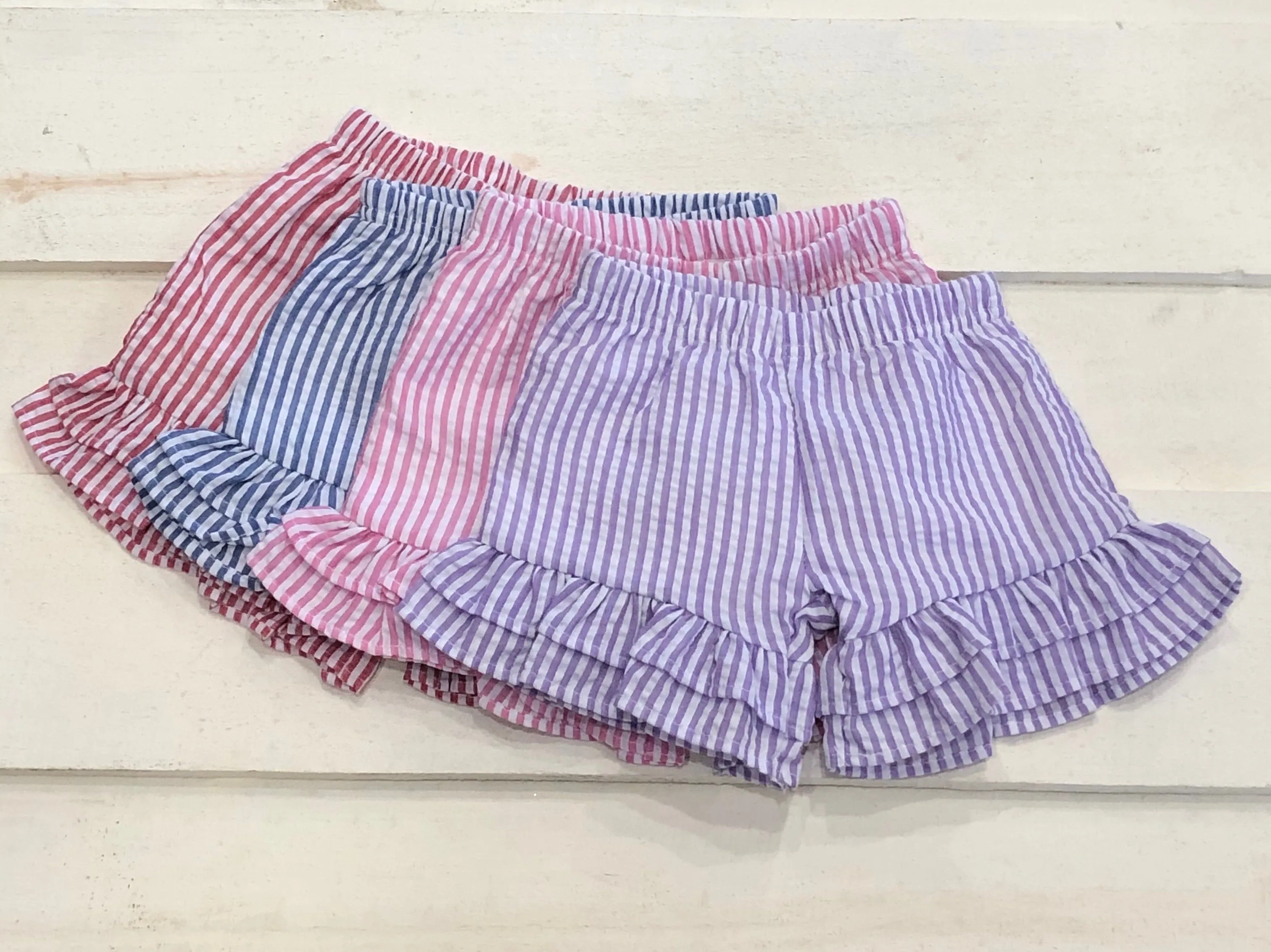 Ruffle Shorts Seersucker