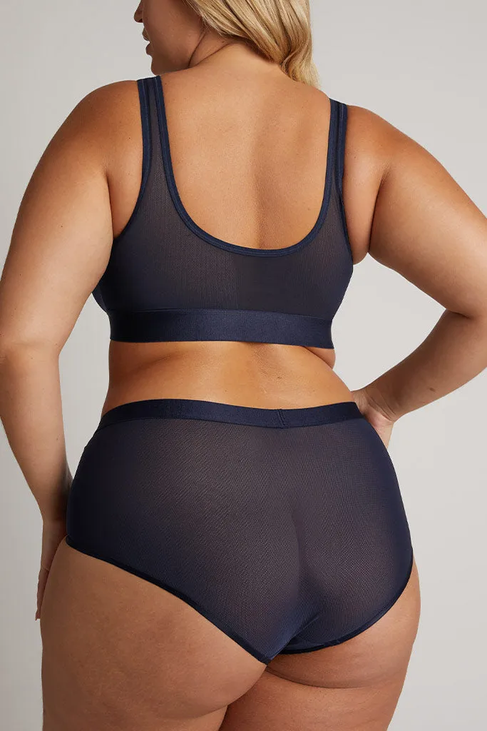 Sieve Bra Top in Navy