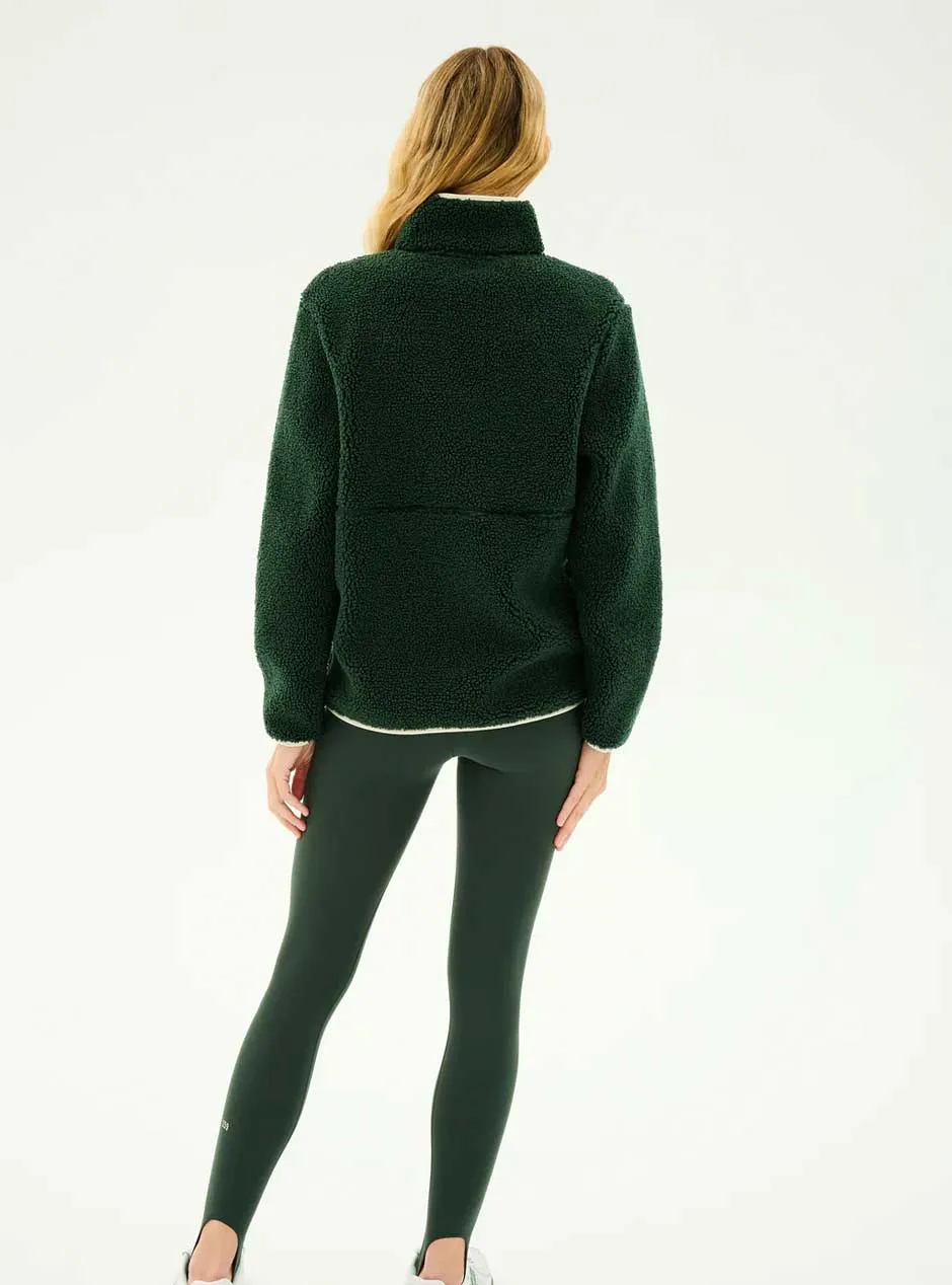Splits59 Women's Libby Sherpa Half Zip Jacket - Military Green