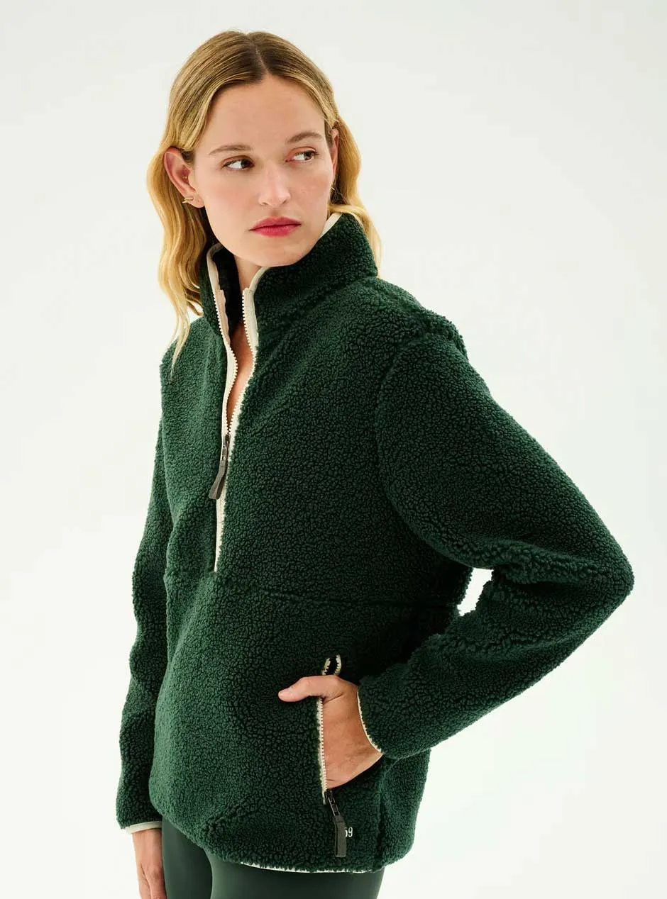 Splits59 Women's Libby Sherpa Half Zip Jacket - Military Green