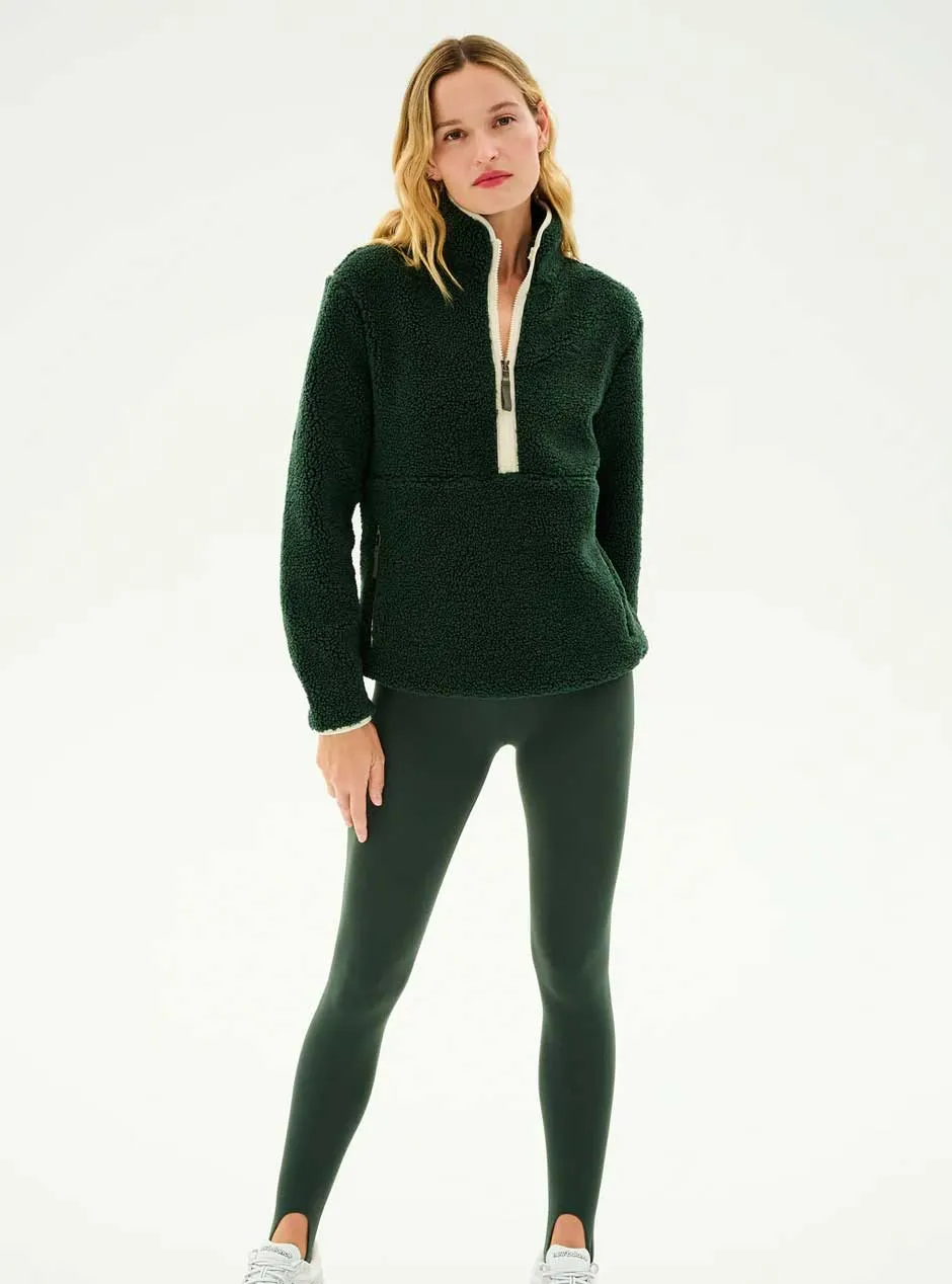 Splits59 Women's Libby Sherpa Half Zip Jacket - Military Green