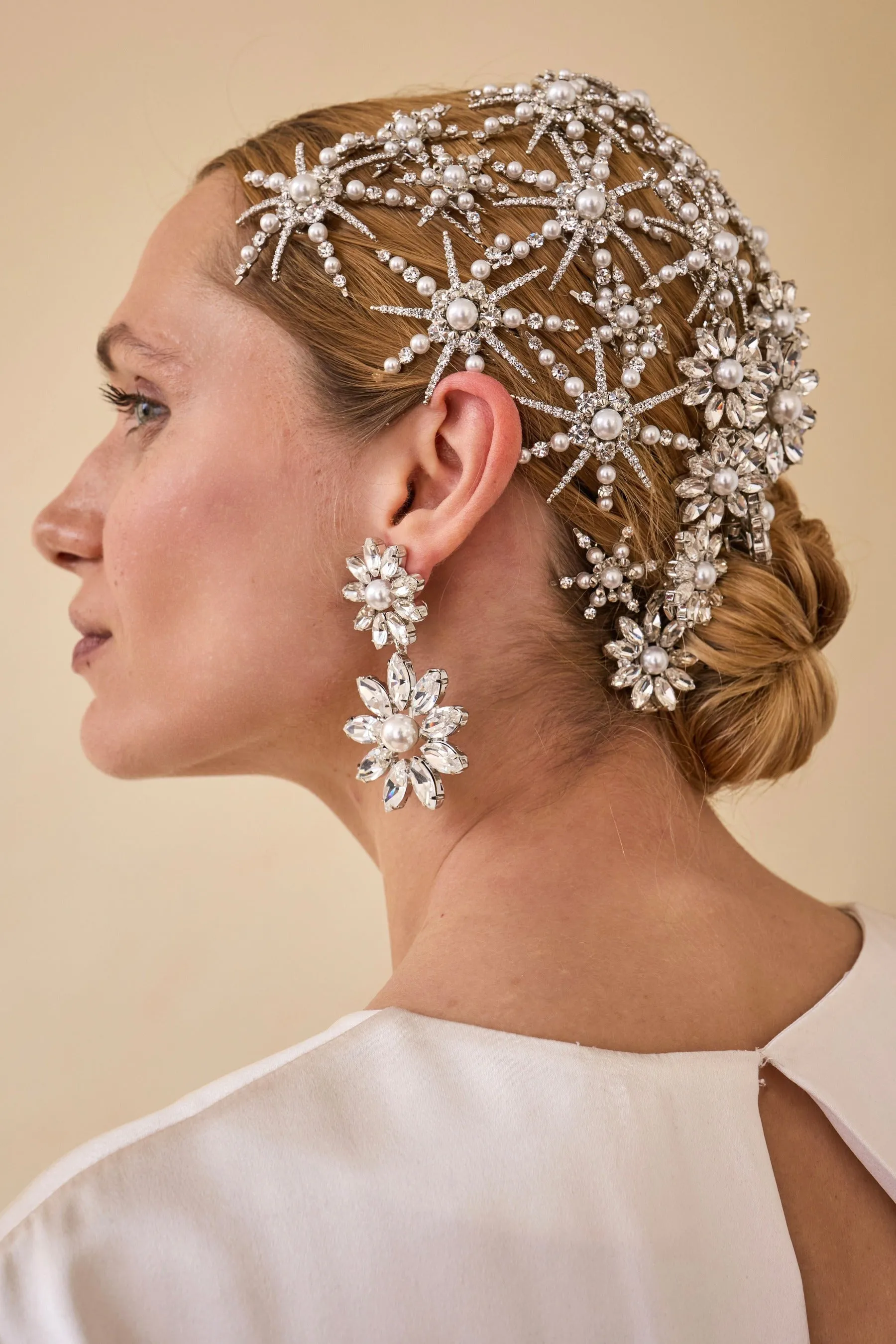 Starlet Pearl and Crystal Petite Comb
