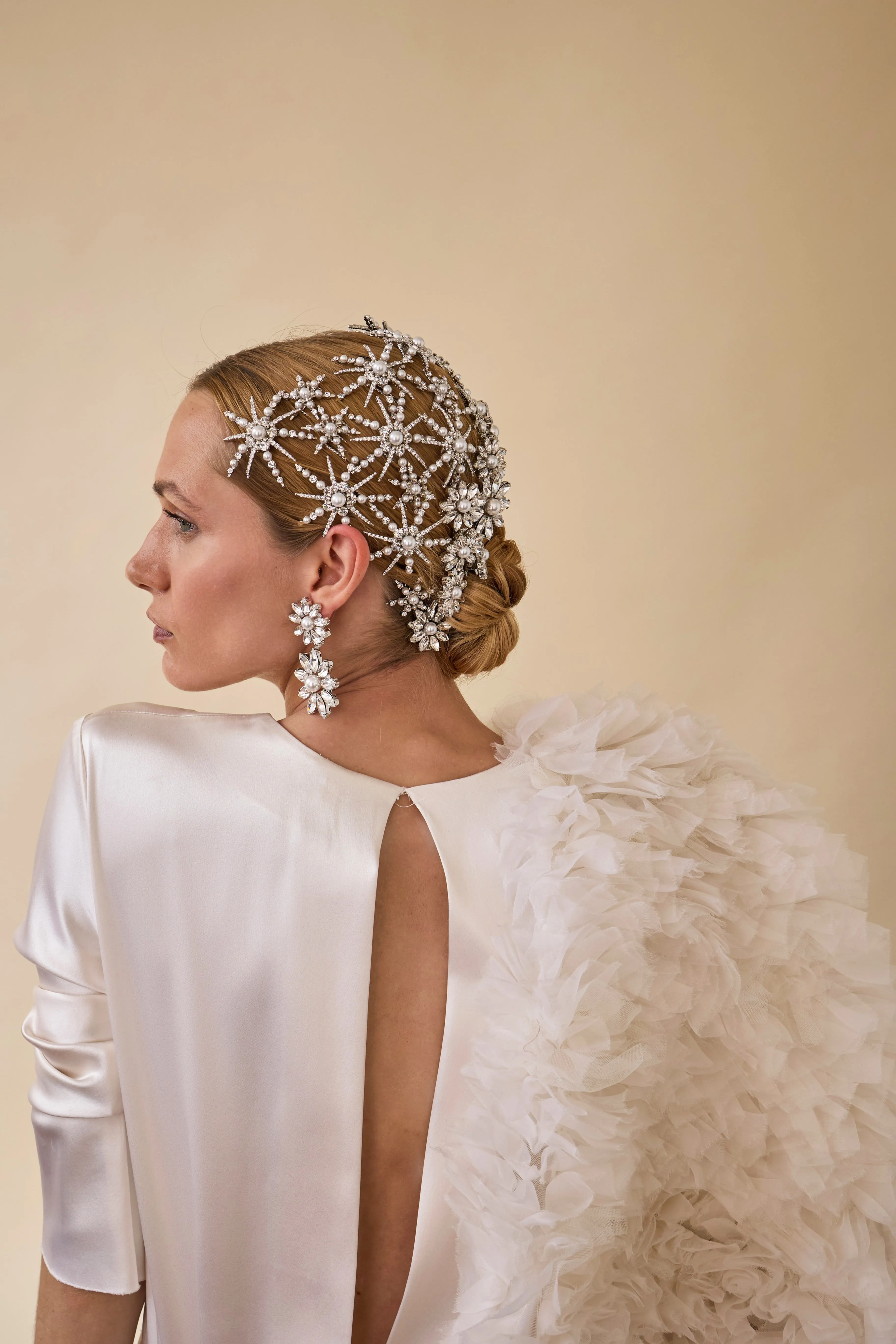 Starlet Pearl and Crystal Petite Comb
