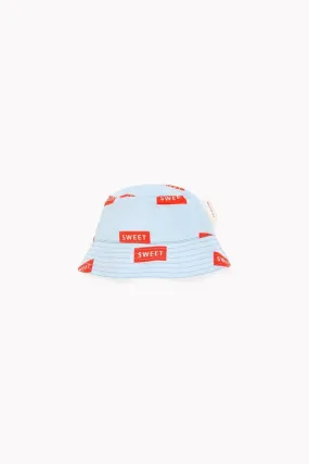 ‘SWEET’ SUN HAT mild blue/red