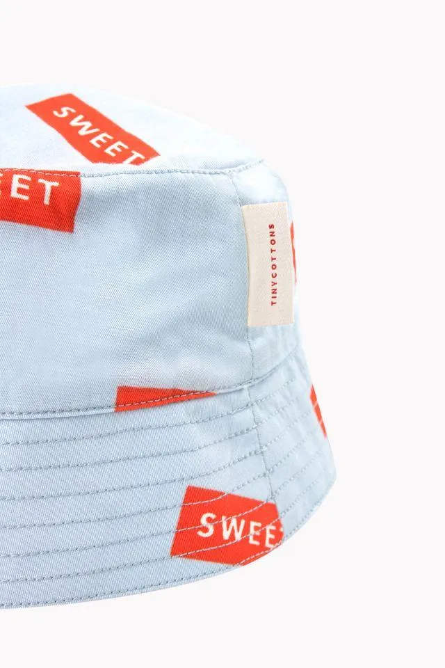 ‘SWEET’ SUN HAT mild blue/red