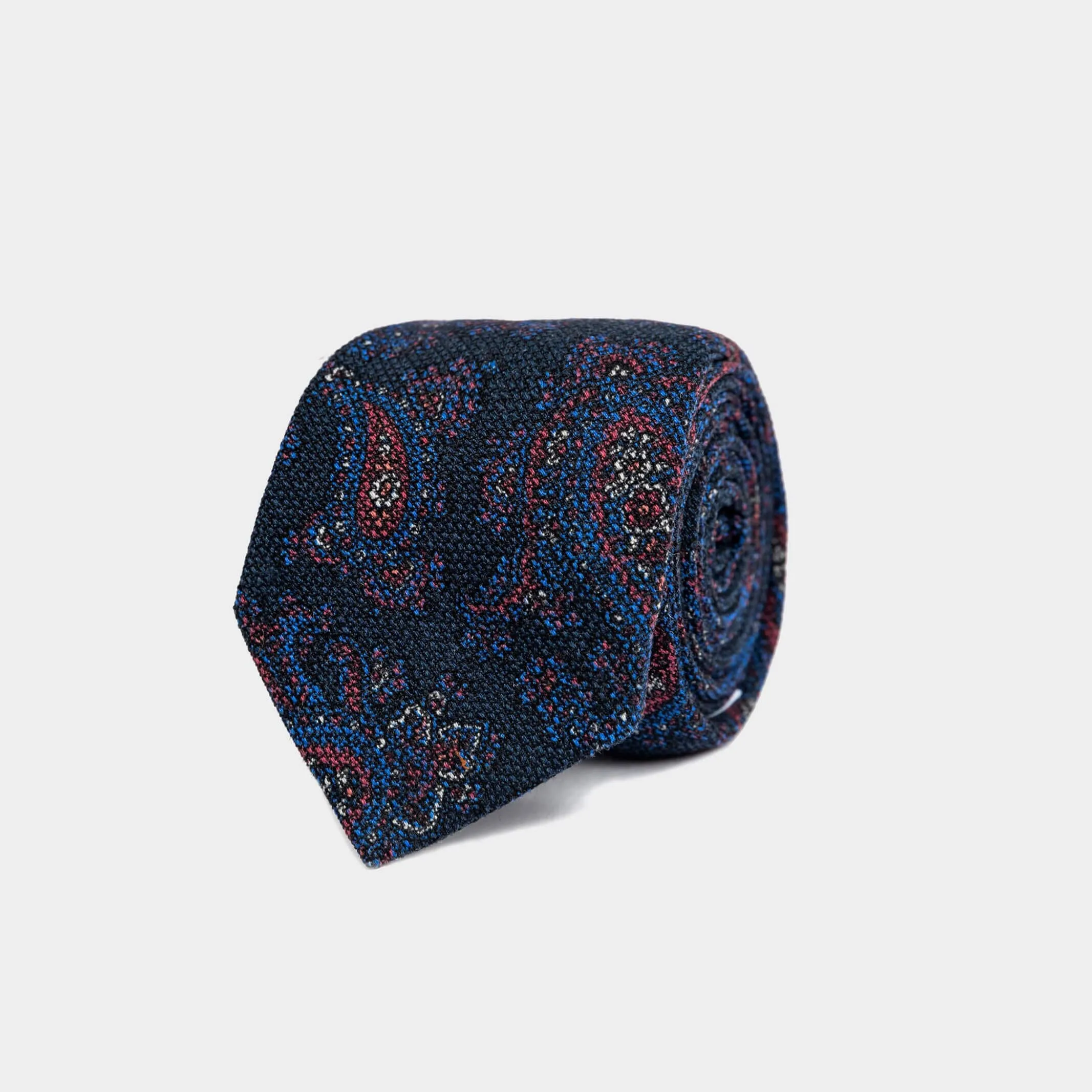 The Navy Pemberton Print Tie