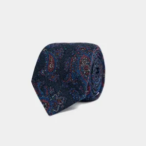 The Navy Pemberton Print Tie