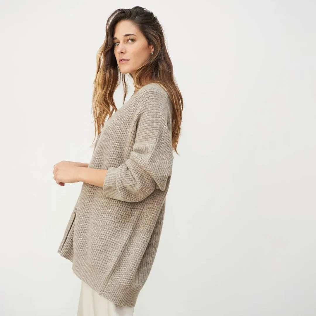 Weiche Strickjacke für Frauen in bergre mit kuscheligen Schichten