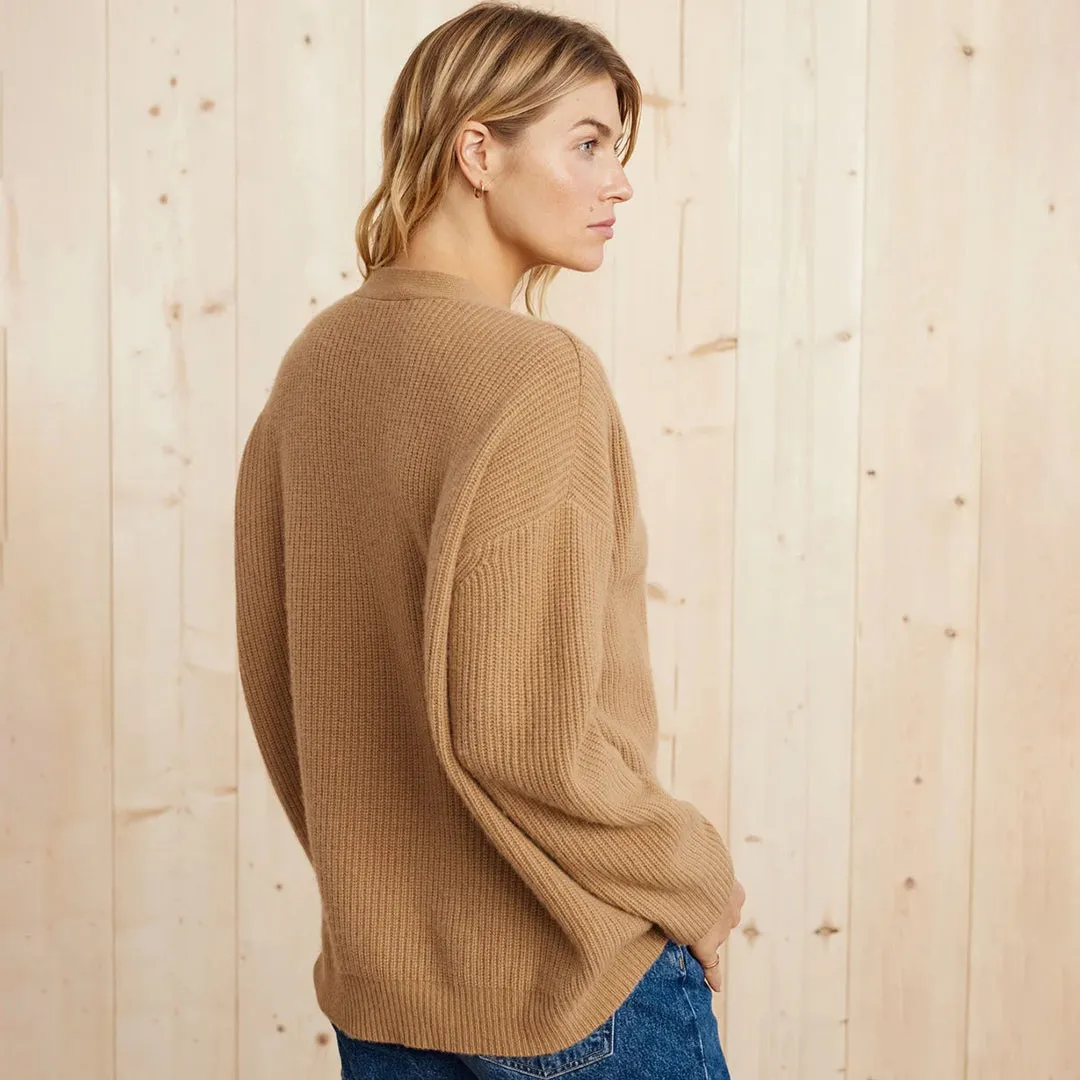 Weiche Strickjacke für Frauen in bergre mit kuscheligen Schichten