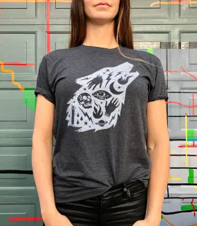 Wizard Wolf T-Shirt (Heathered Grey)