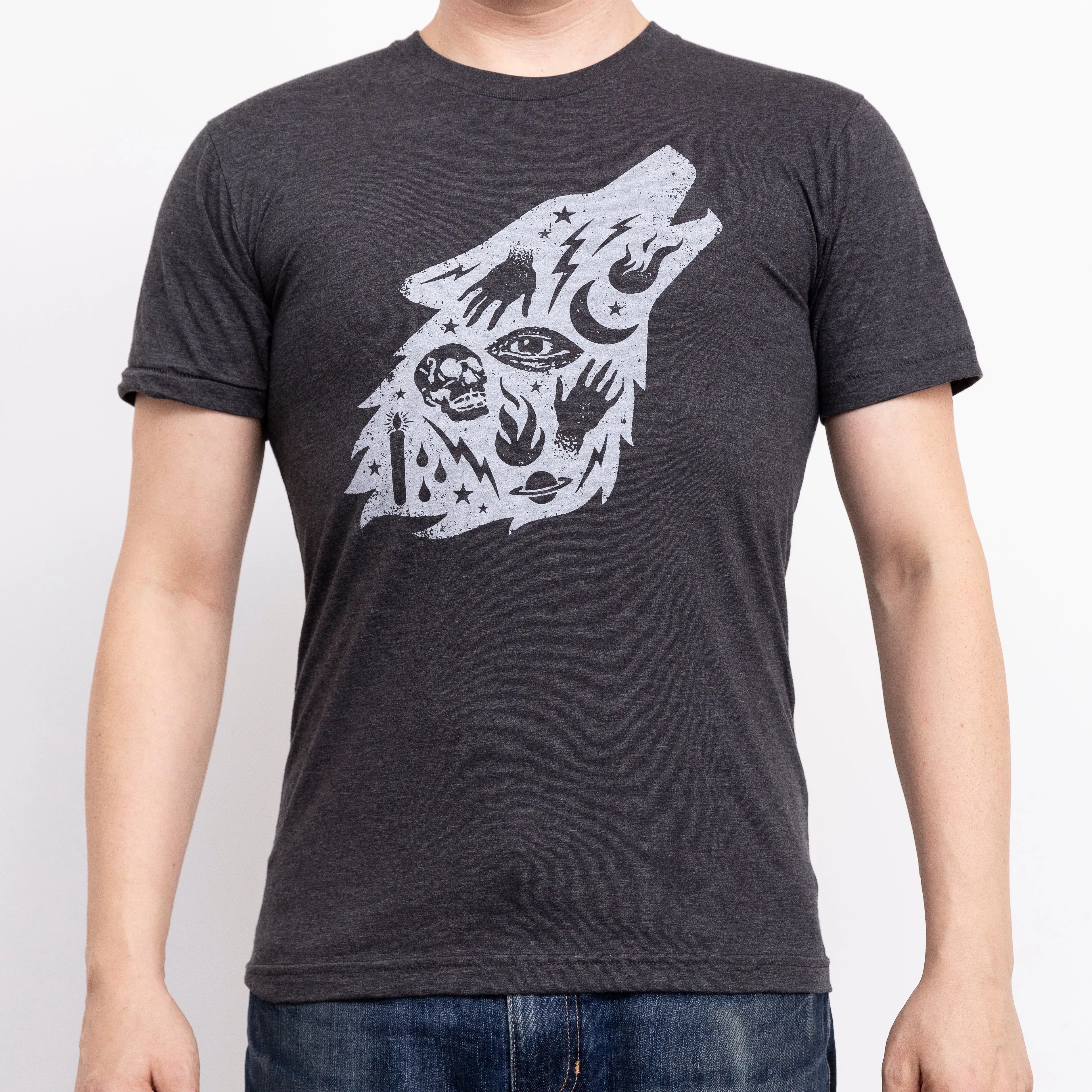 Wizard Wolf T-Shirt (Heathered Grey)